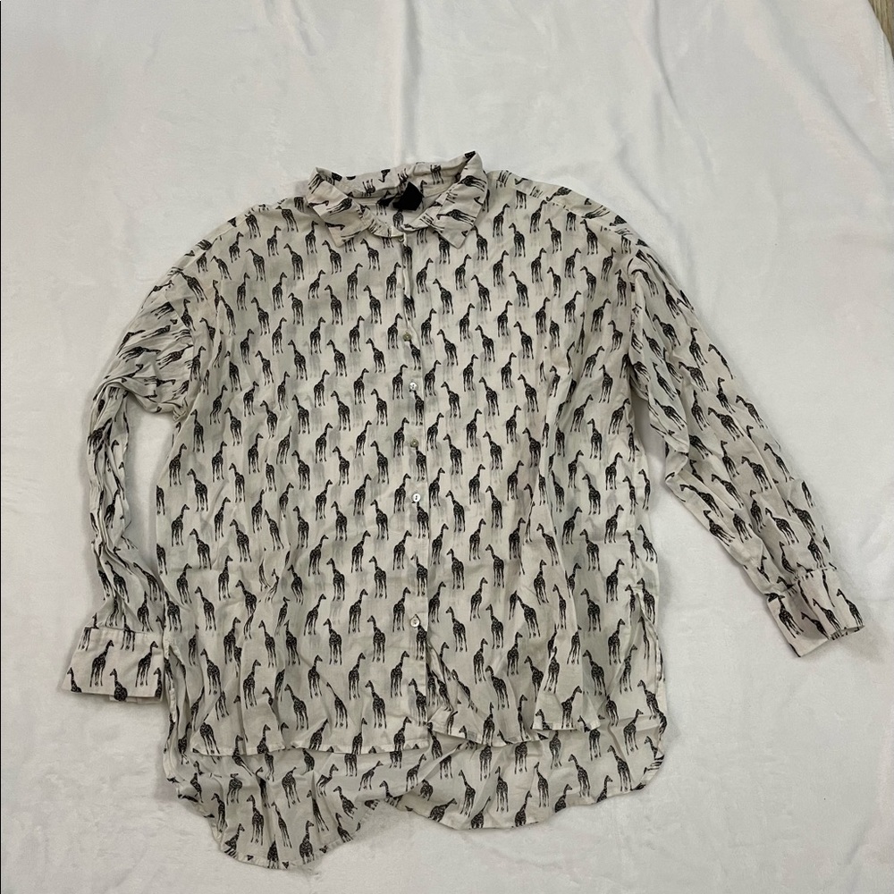 H&M giraffe button up